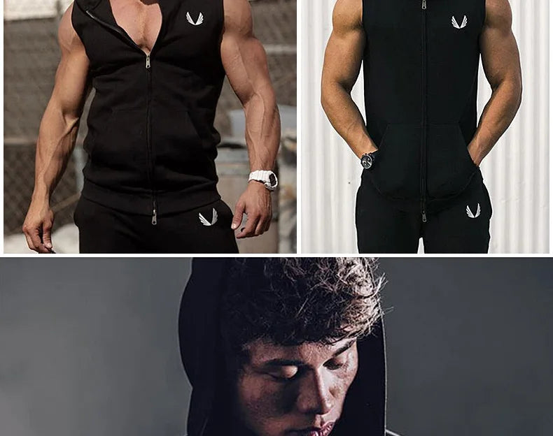 Sleeveless Hooded Sweatshirts