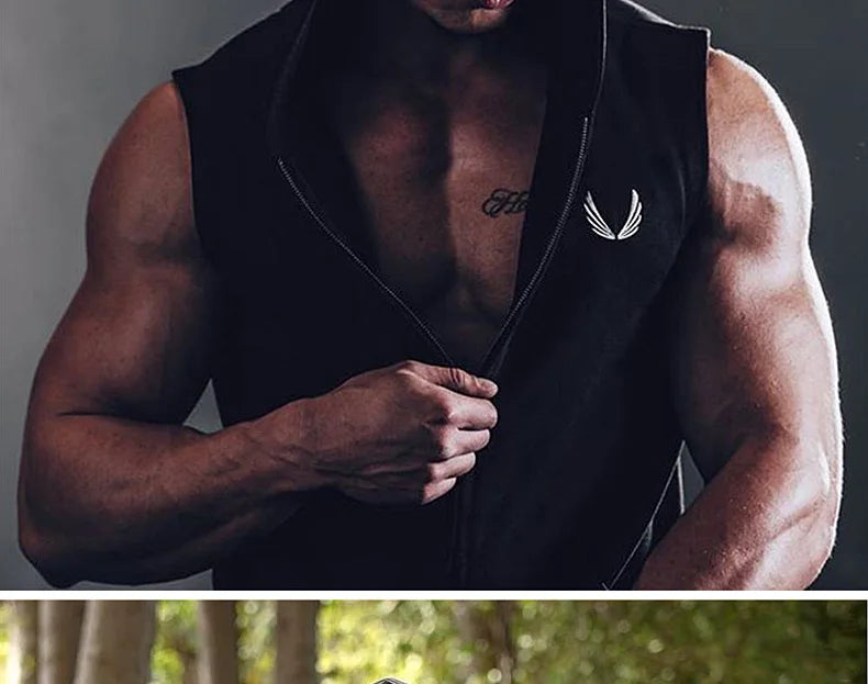 Sleeveless Hooded Sweatshirts