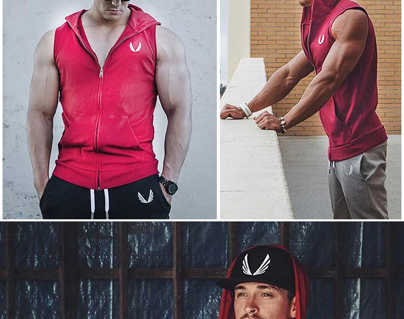 Sleeveless Hooded Sweatshirts