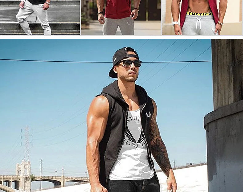 Sleeveless Hooded Sweatshirts