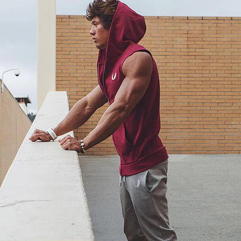 Sleeveless Hooded Sweatshirts