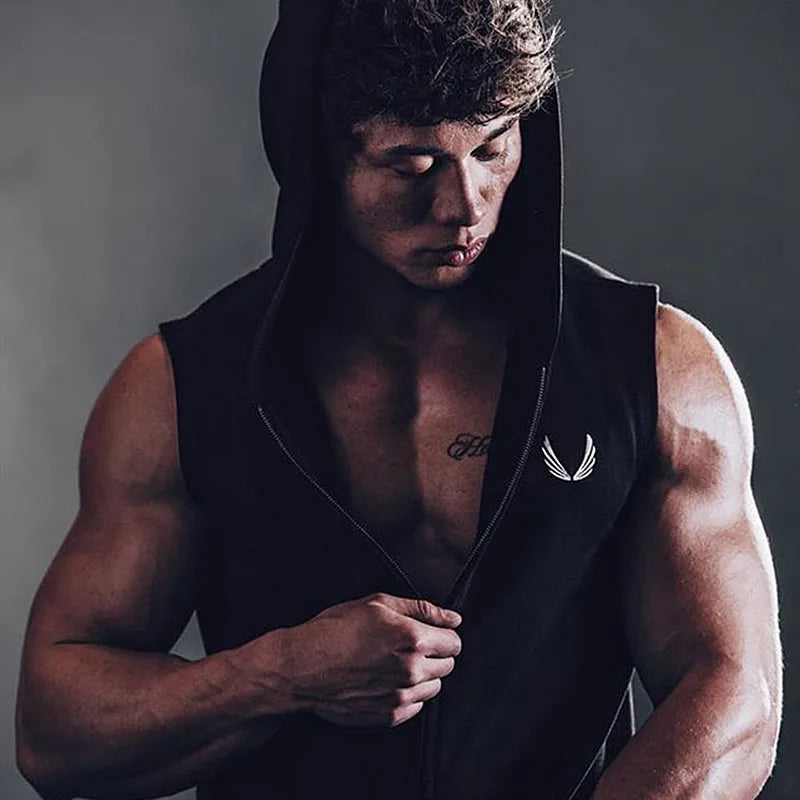 Sleeveless Hooded Sweatshirts