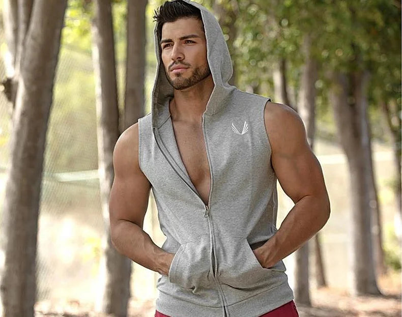 Sleeveless Hooded Sweatshirts